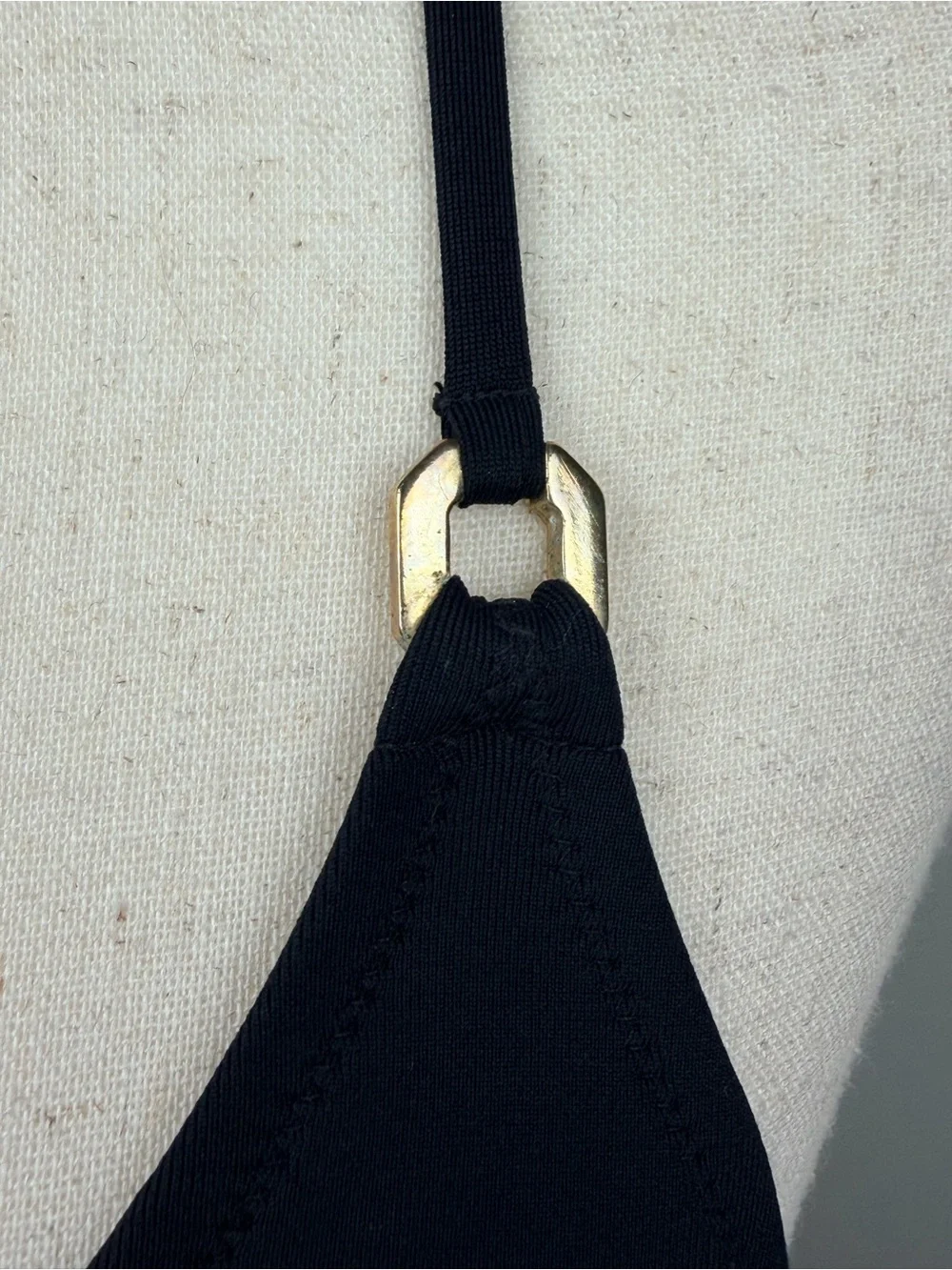 Melissa‎ Odabash Black Monokini One Piece Swimsuit Cutout Tie Sides Size 6